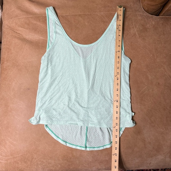 Lululemon Burn It Out Tank Green Diamond Pattern Size 10 - Picture 3 of 6